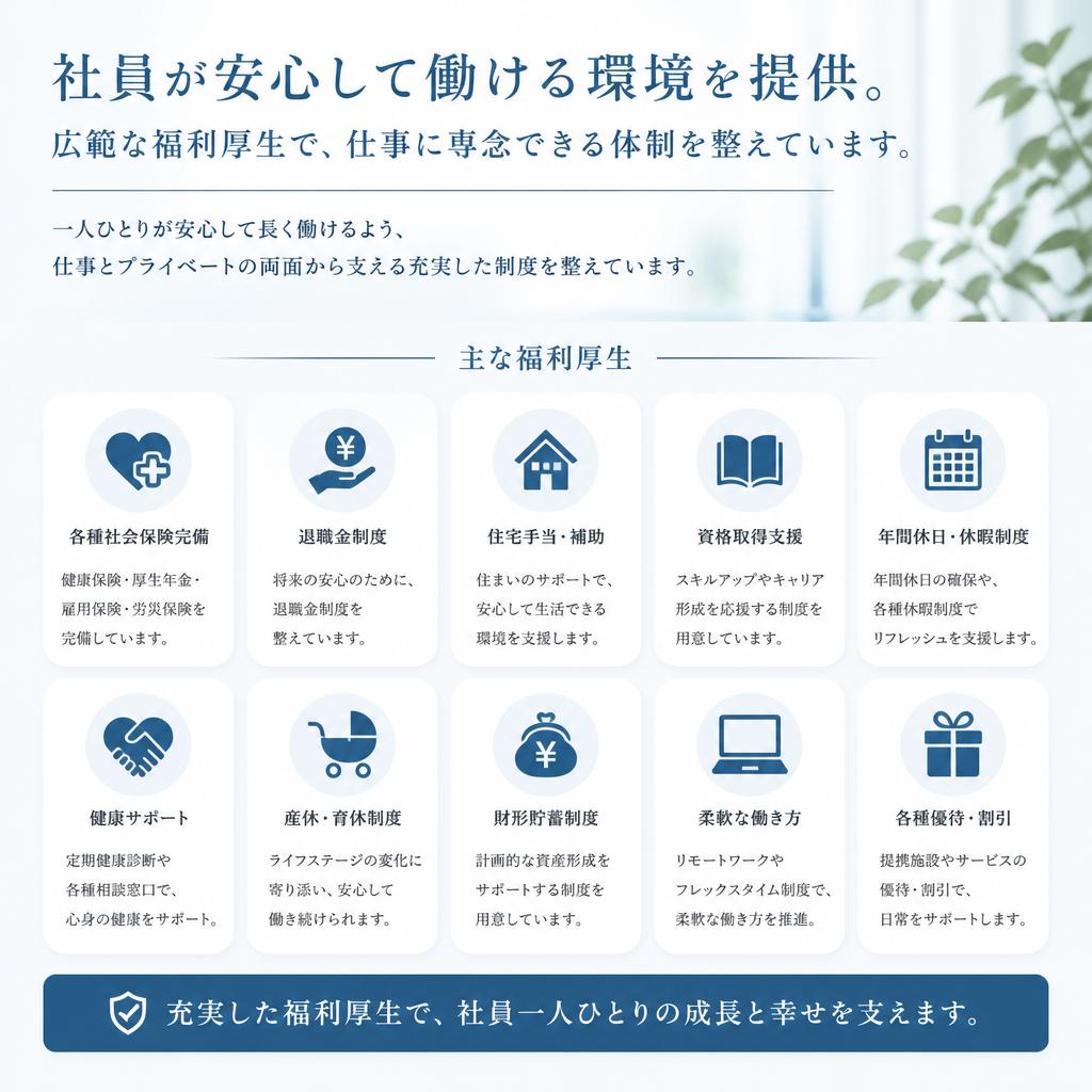 充実した福利厚生制度