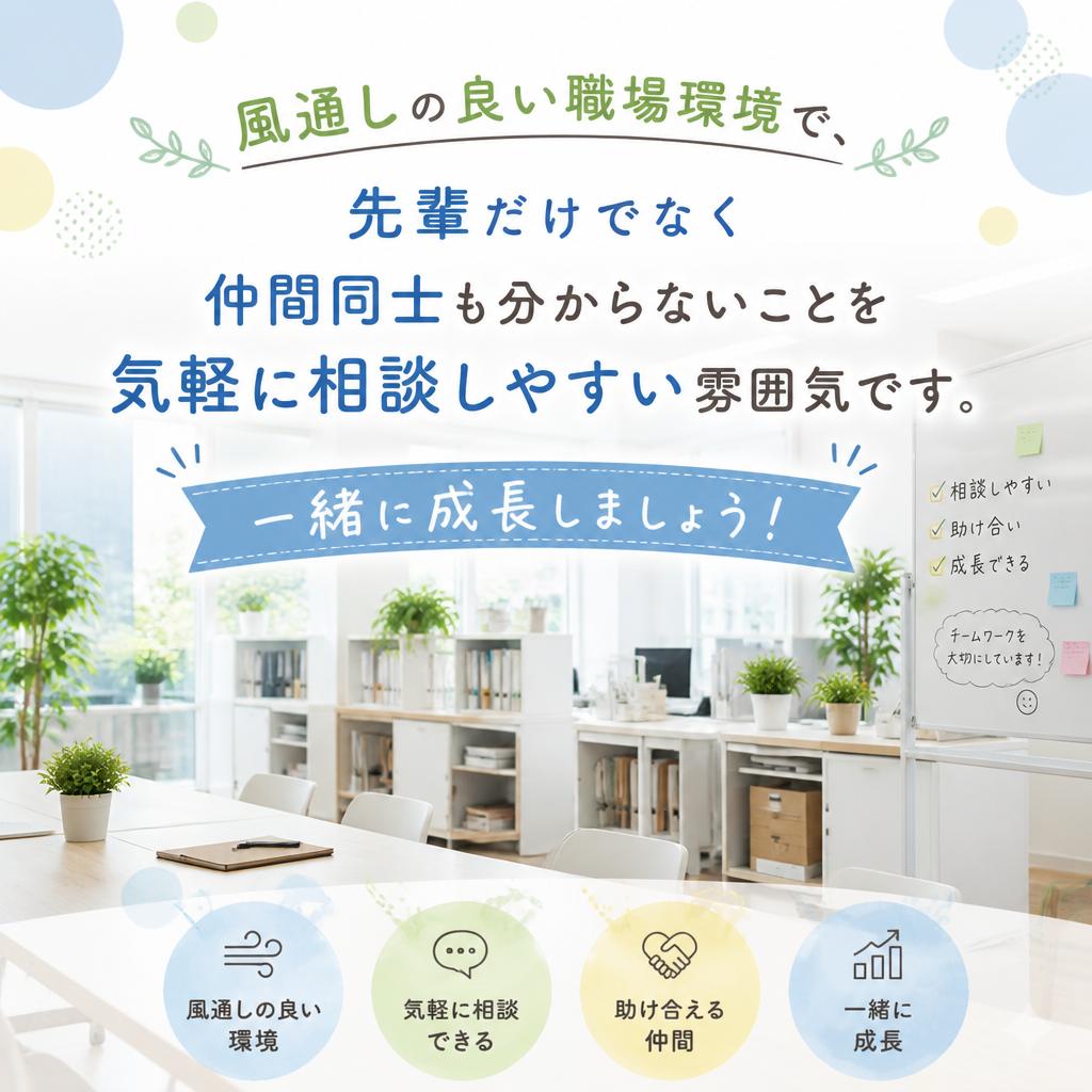 仲間と共に成長する職場