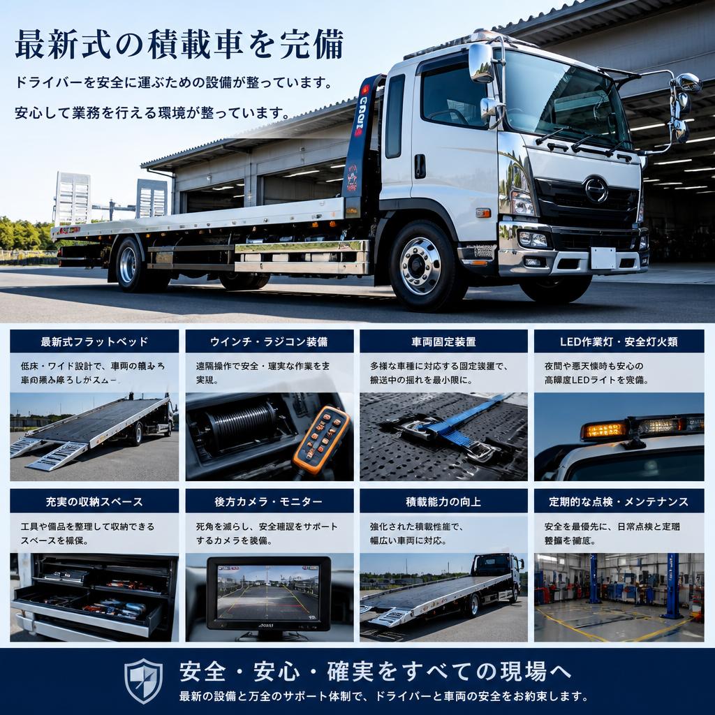 積載車の安全性と快適さ